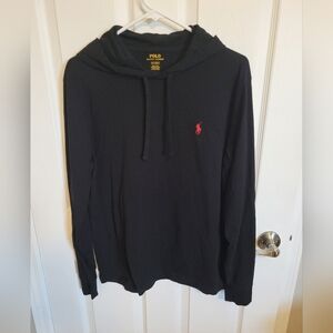 Ralph Lauren Polo Mens Medium Long Sleeved Hooded Shirt.